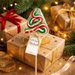 Novogodišnja lizalica u obliku jelkice za slatki sto