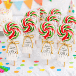 Dekorativna novogodišnja swirl lizalica