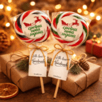 Novogodišnja lizalica Srećna Nova godina kao dekoracija