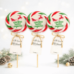 Dekorativna novogodišnja lizalica sa porukom