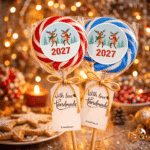 Novogodišnja lizalica sa irvasom za slatki sto