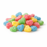 Šarene žele bombone u obliku srca za slatke stolove