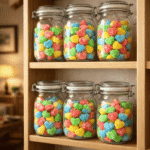 Žele bombone srce šarene kao dekoracija stola