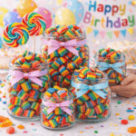 Svilene bombone breskva čokolada kao slatka dekoracija