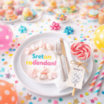 Crveno bela lizalica za svečane proslave