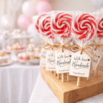 Crveno bela lizalica za novogodišnje proslave