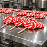 Crveno bela swirl lizalica za dečije proslave