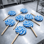 Dekorativna plavo bela swirl lizalica