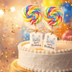 Dekorativna rainbow šarena lizalica