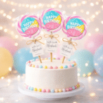 Lizalica Happy Birthday za rođendanski candy bar