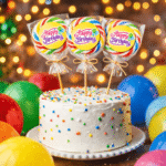 Rođendanska lizalica sa porukom za goste