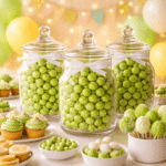 Svilene bombone jabuka za rođendansku dekoraciju