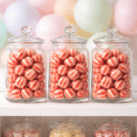 Svilene bombone okrugle jagoda za slatke stolove