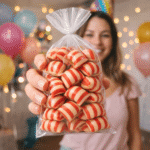 Svilene bombone jagoda punjena čokoladom za candy bar