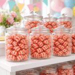 Svilene bombone jagoda čokolada kao slatka dekoracija