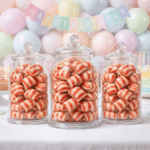 Elegantne svilene bombone jagoda punjene čokoladom