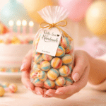 Svilene bombone šarene okrugle za slatke stolove