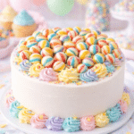 Šarene okrugle svilene bombone za dečije proslave