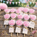 Roze lizalica za candy bar za devojčice