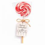 Crveno bela lizalica za rođendan