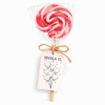 Crveno bela lizalica za rođendane, venčanja i Novu godinu