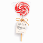 Crveno bele lizalice za rođendane, venčanja i praznike