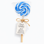 Plavo bela swirl lizalica za dečije proslave