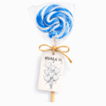 Plavo bela swirl lizalica za rođendane i proslave