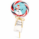 Novogodišnja lizalica sa Sneškom Belićem kao dekoracija