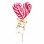 Lizalica srce crveno bela za venčanje