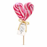 Crveno bela lizalica srce za rođendan