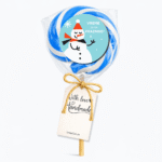 Novogodišnja lizalica sa zimskim motivom Sneška Belića