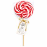 Dekorativna crveno bela swirl lizalica