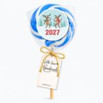 Novogodišnja lizalica sa zimskim motivom irvasa