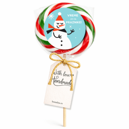 Novogodišnja lizalica sa Sneškom Belićem za decu