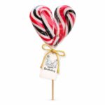 Crveno bele lizalice u obliku srca