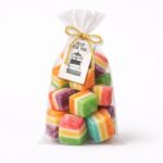 Trobojne žele bombone kockice za slatki sto