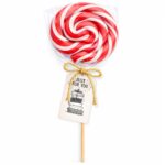 Crveno bela swirl lizalica za rođendane i proslave