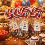 Cola lizalica u crveno crnoj i beloj boji