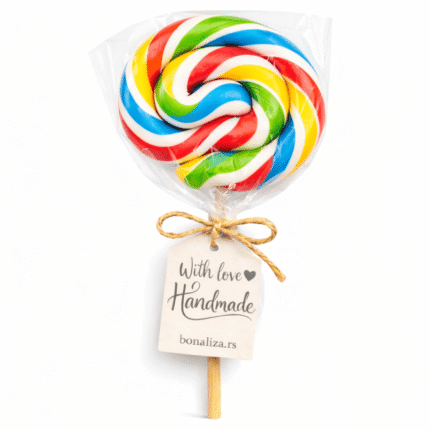 Šarena lizalica kao rođendanski slatkiš i dekoracija