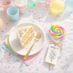 Rainbow lizalica u roze, žutoj i zelenoj boji za dečiju proslavu