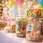 Rainbow lizalica za devojčice u roze, žutoj i zelenoj boji