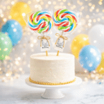 Dekorativna šarena lizalica za rođendansku proslavu