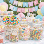 Rainbow lizalica u jarkim bojama za dečiji rođendan