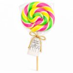 Šarena rainbow lizalica za tematski rođendan devojčica