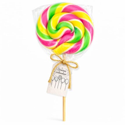 Šarena rainbow lizalica za tematski rođendan devojčica