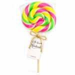 Rainbow lizalica za devojčice u roze, žutoj i zelenoj boji