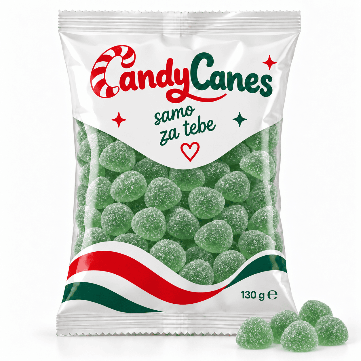 gumene bombone mentol Gumene bombone mentol 130g - Slika 1
