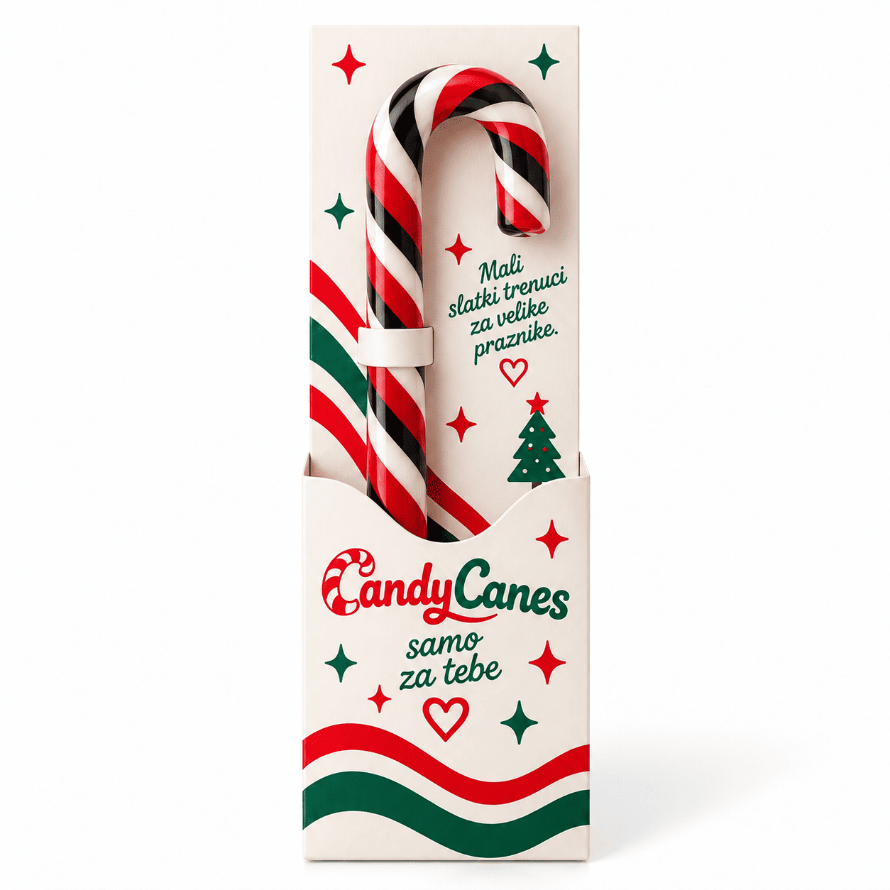 lizalice candy canes cola Novogodišnja lizalica krivi štapić – kola - Slika 1